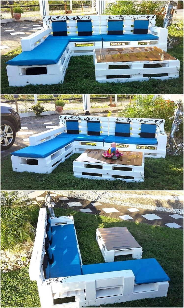 2 garden furniture made with pallets