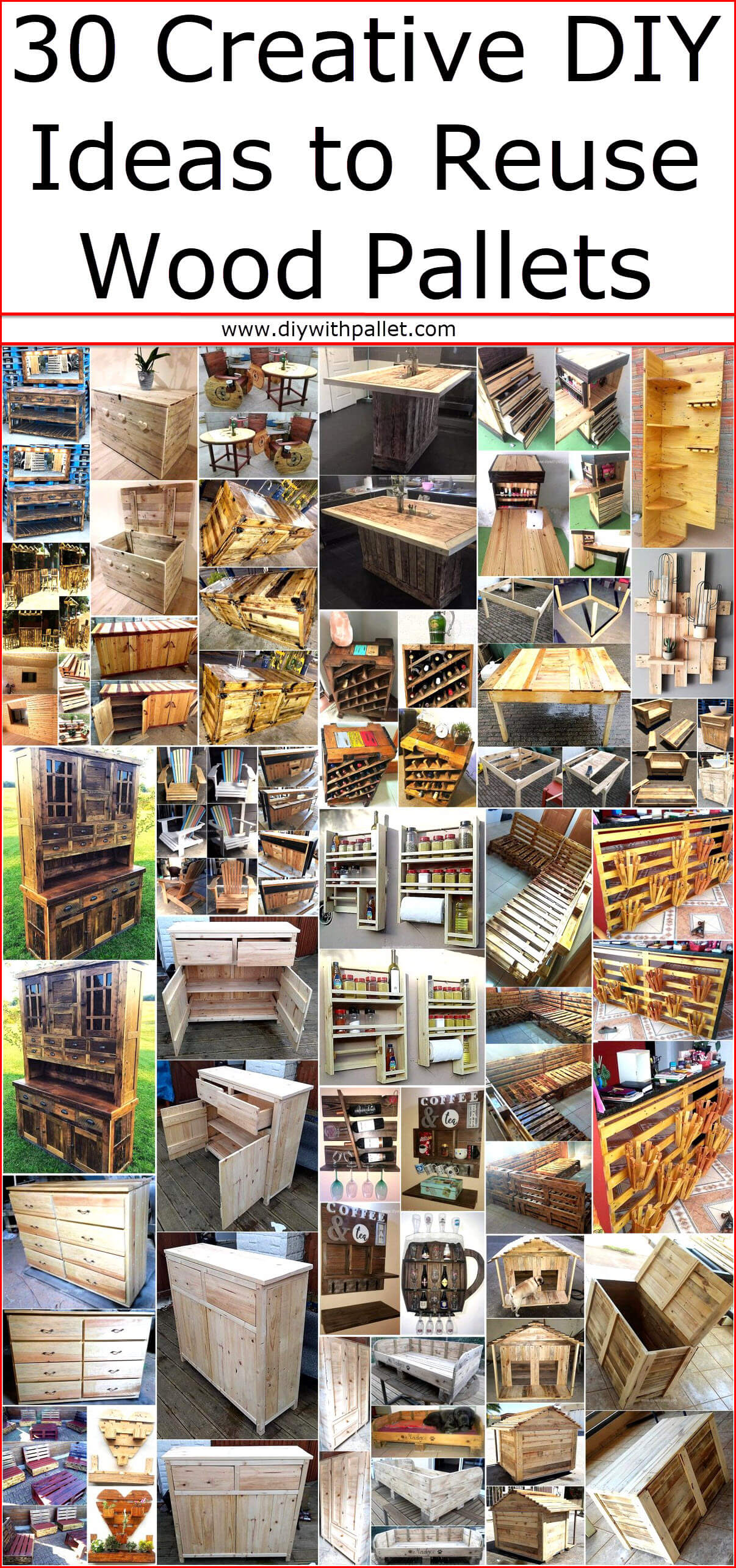 30 Creative DIY Ideas to Reuse Wood Pallets