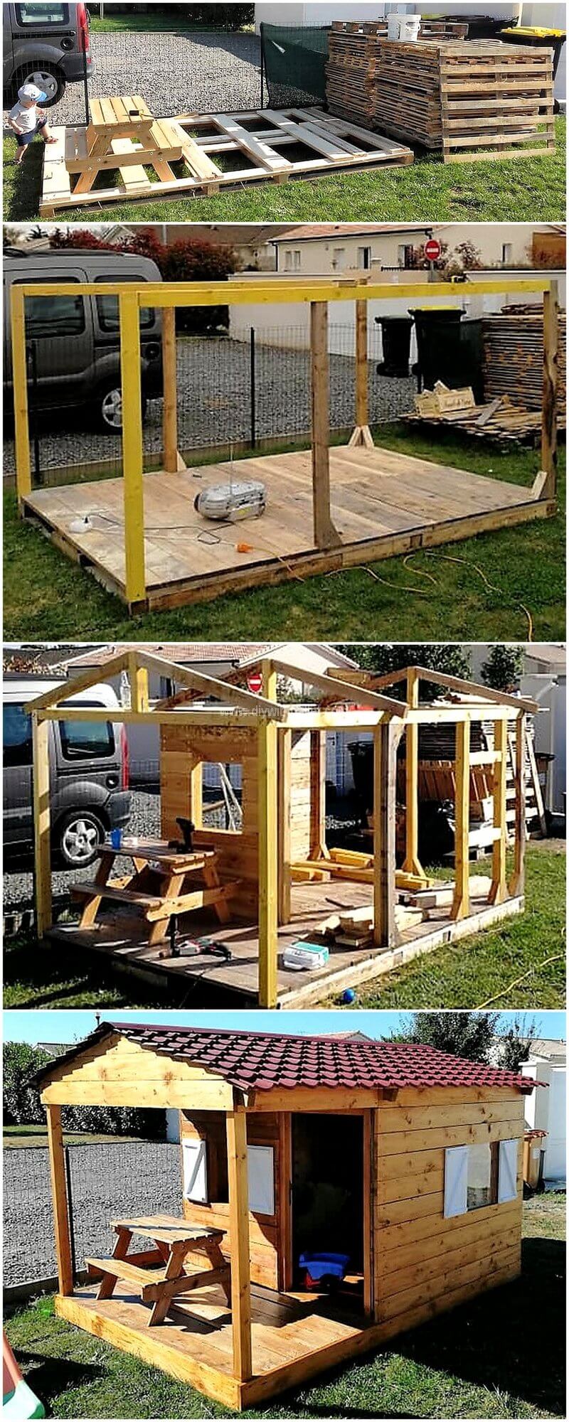 DIY pallet garden cabin