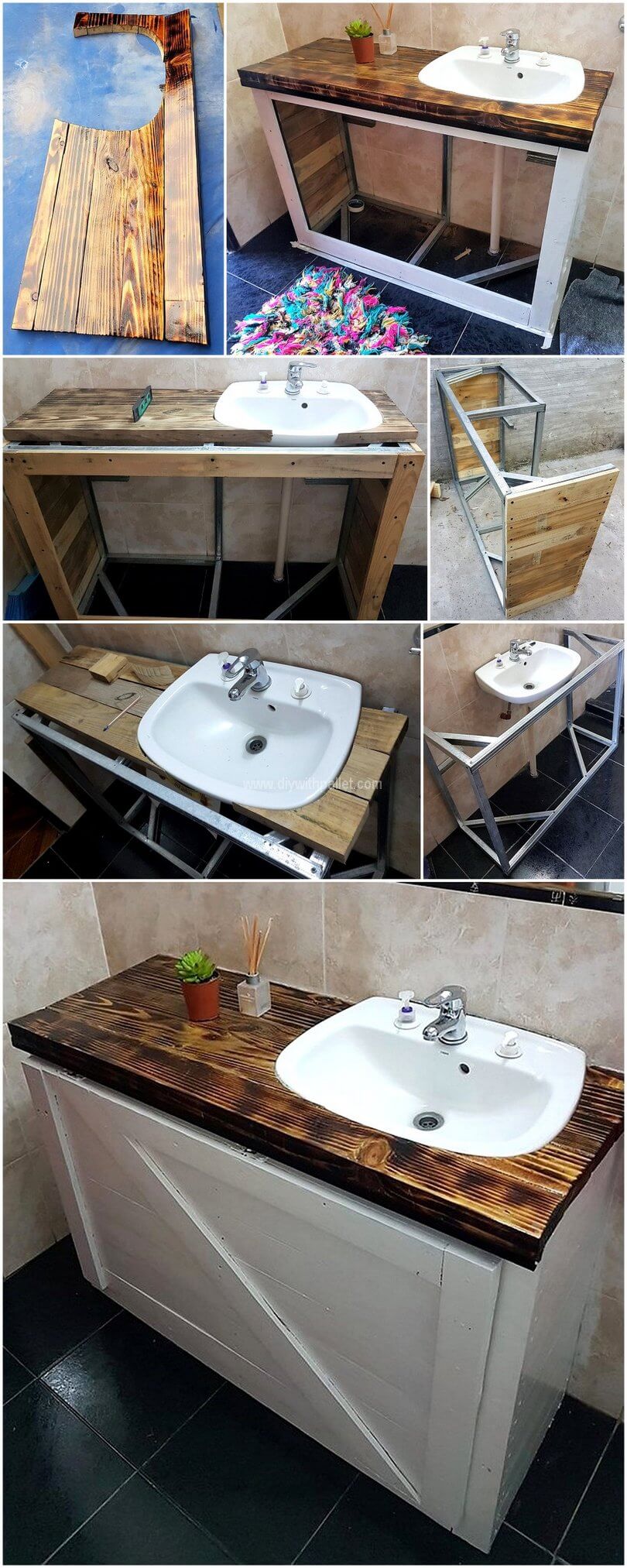 DIY pallets basin