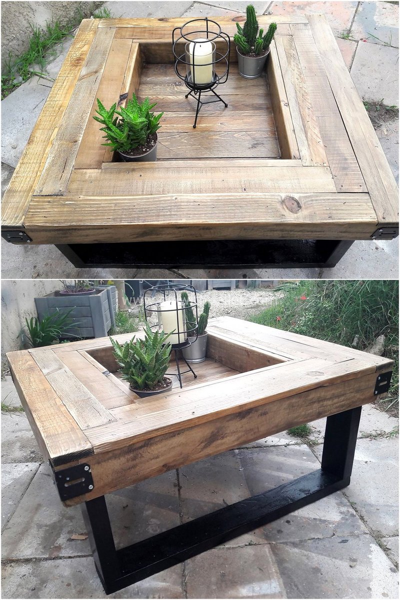 Wood Pallet Industrial Table