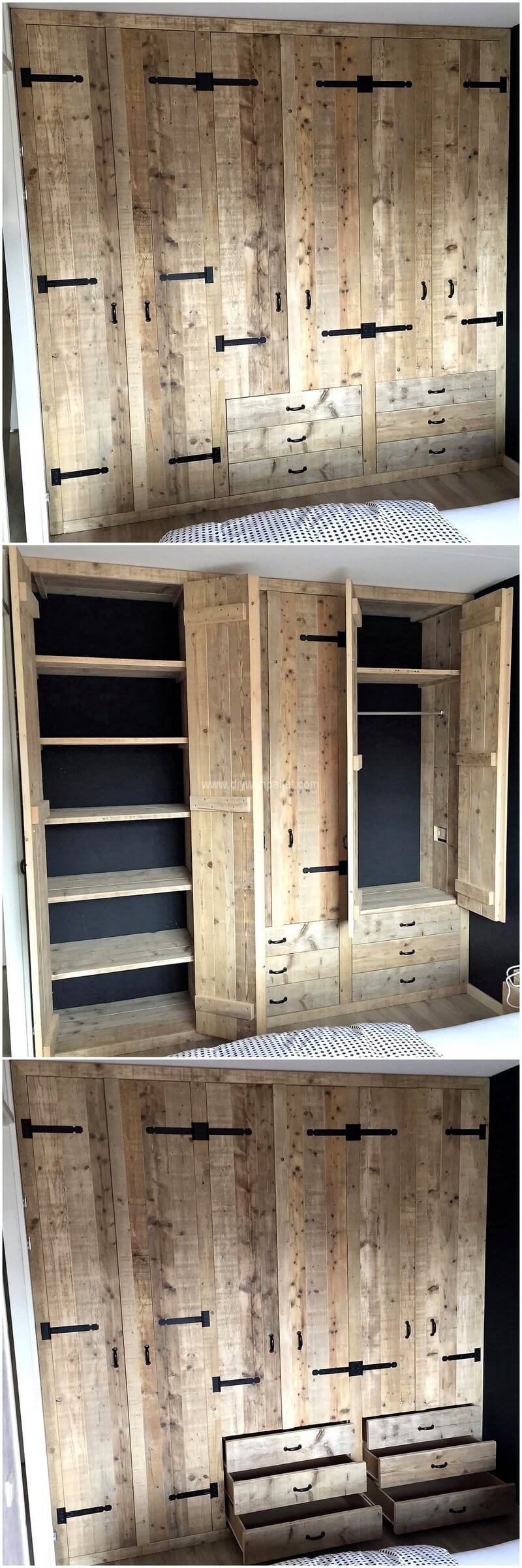 closet made with pallets