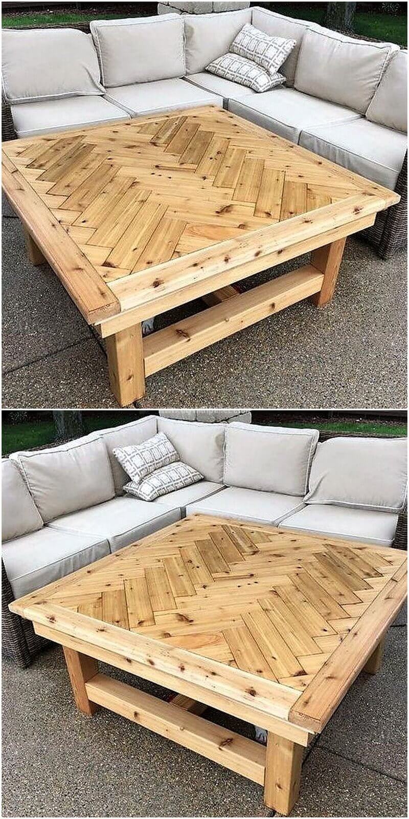 large pallet coffee table
