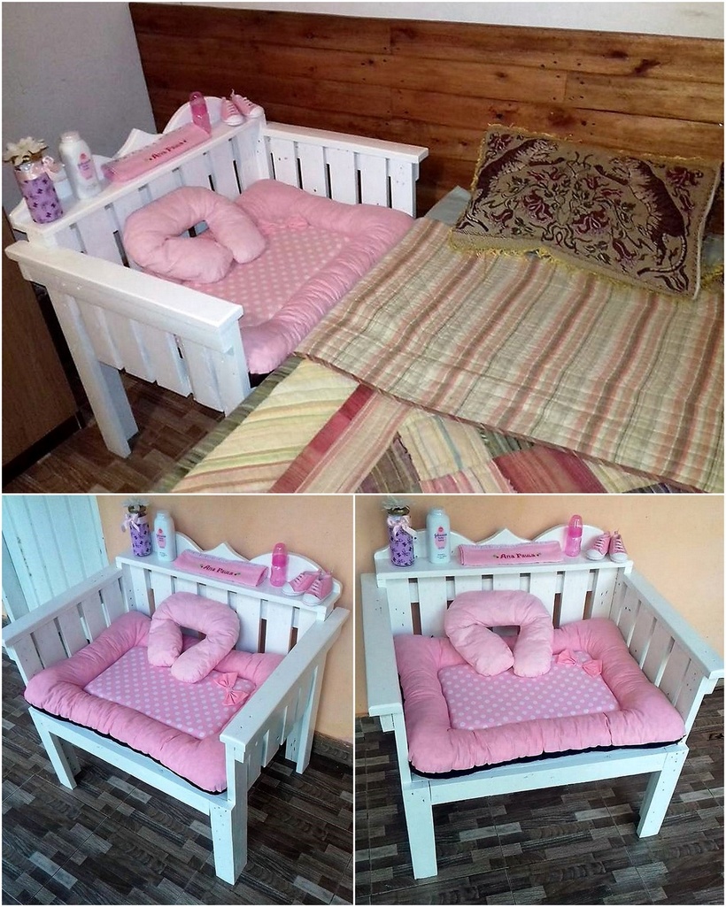 pallet bed attached bed for little kids