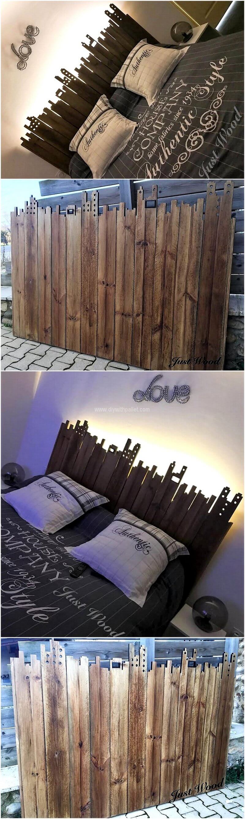 pallet bed headboard idea