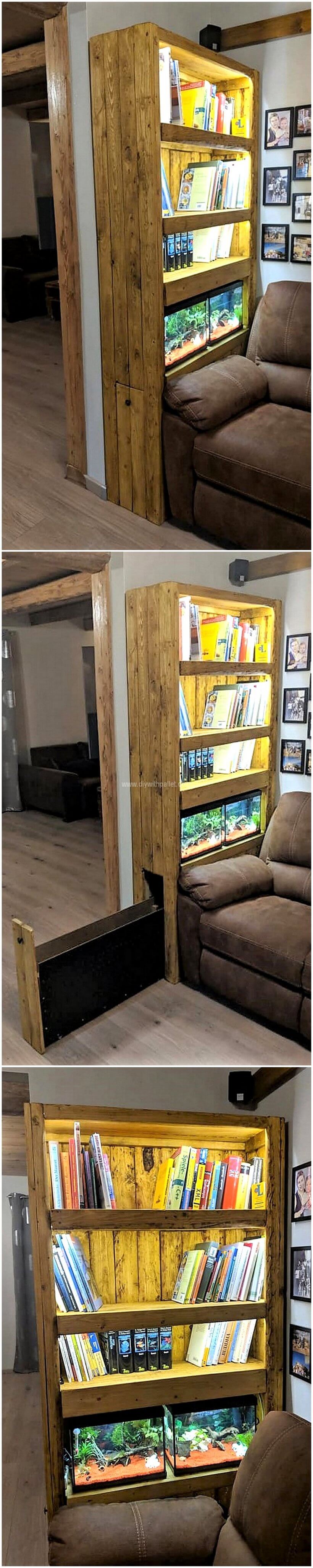 pallet bookshelf idea