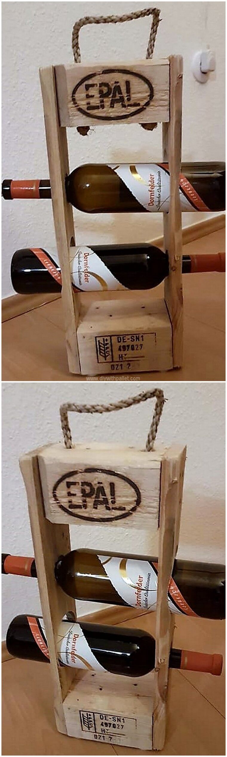 pallet bottles holder