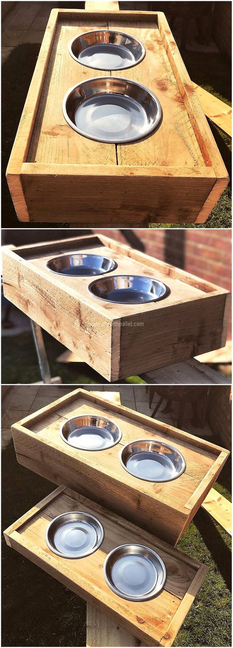 pallet dog food bowls