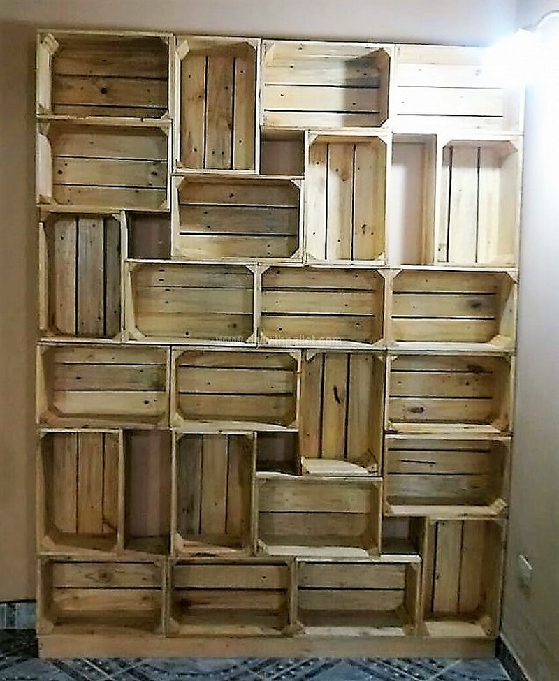 pallet fruit crates shelves