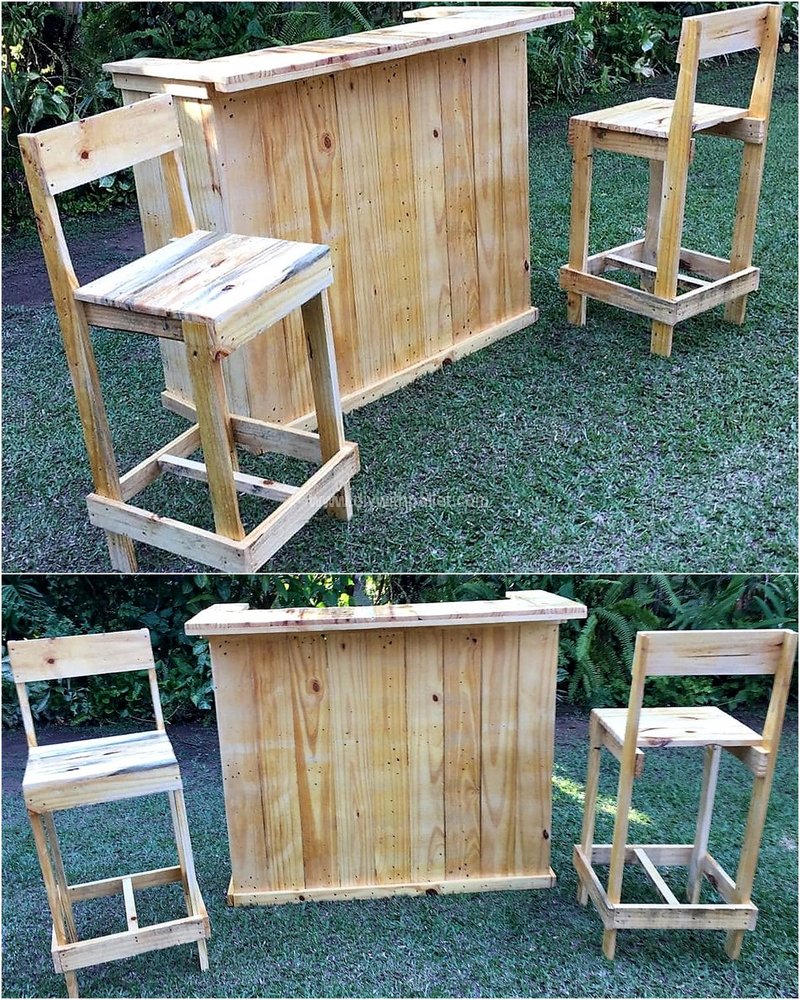 pallet garden bar