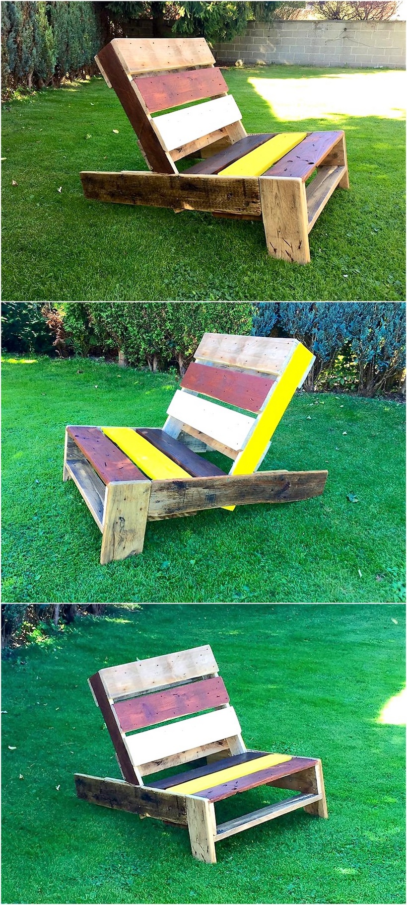 pallet garden chair plan