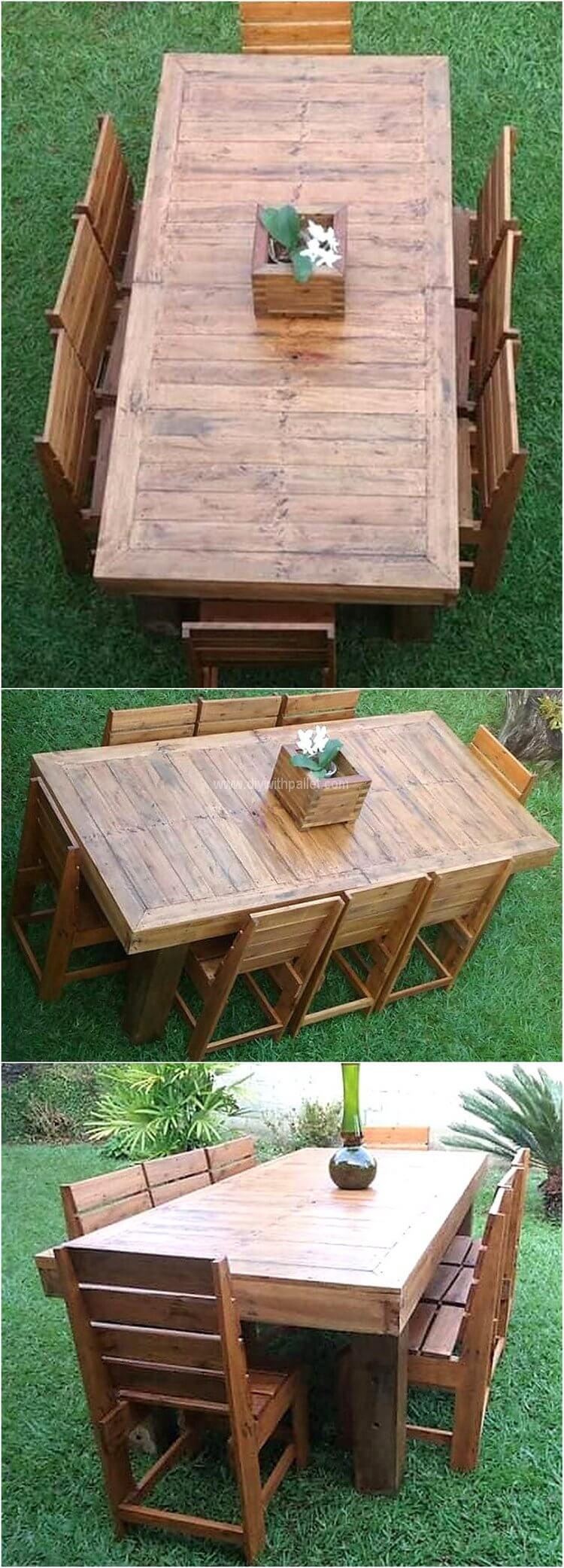 pallet garden dining set
