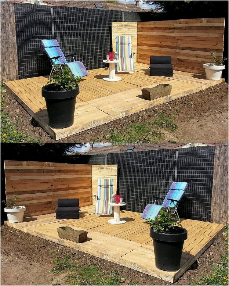 pallet garden terrace