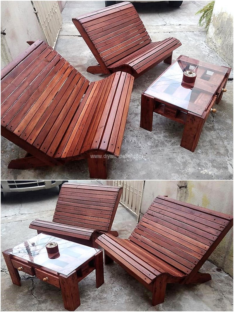 pallet outdoor furniture set