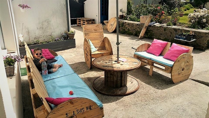 pallet patio lounge furniture