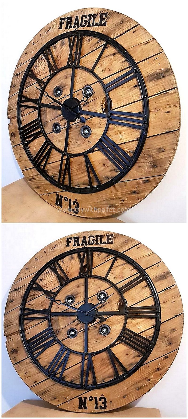 pallet wall clock art