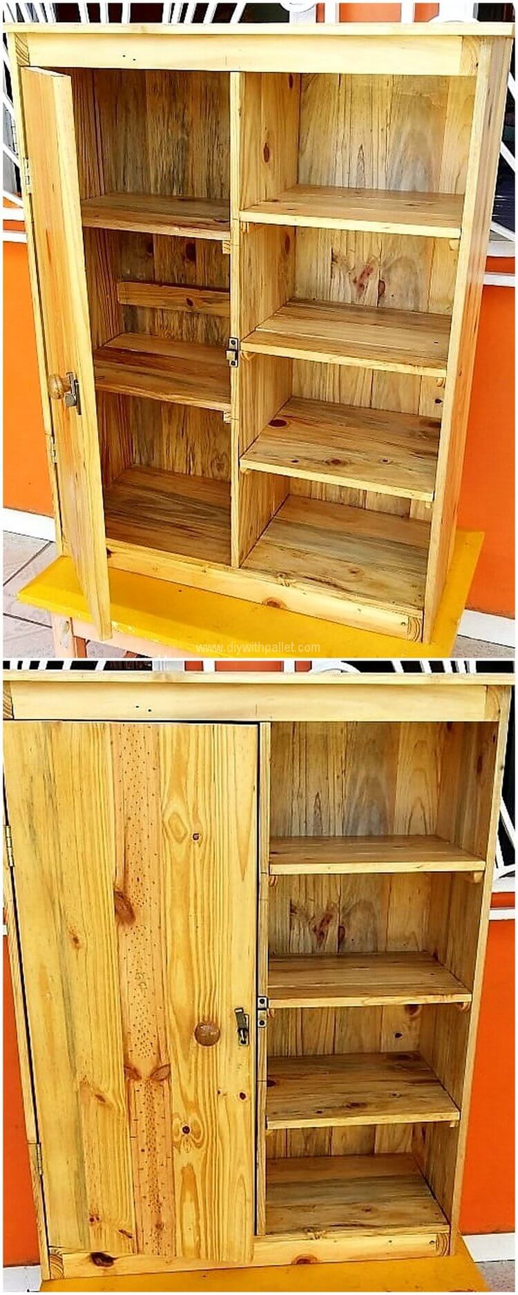 pallets made closet