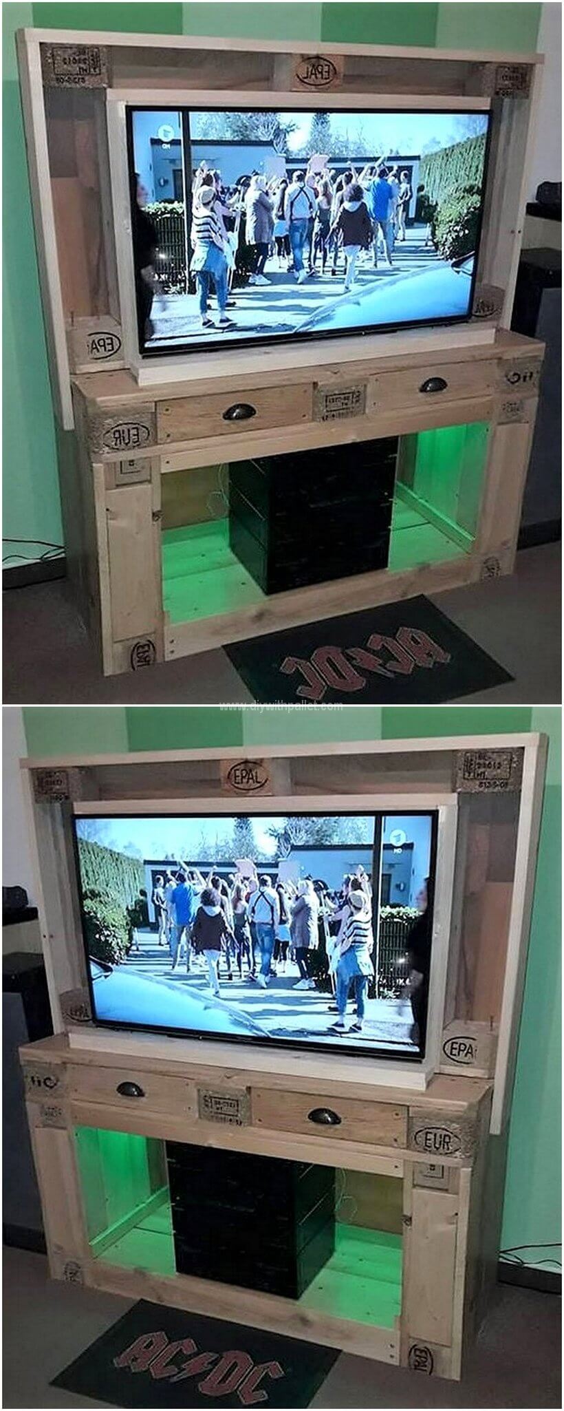 pallets made tv stand