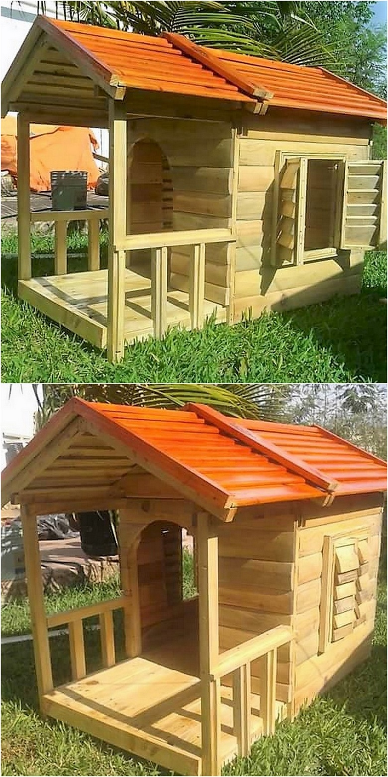 pallets playhouse for kids