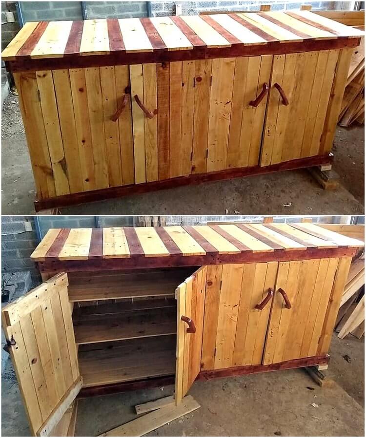 pallets rustic look tv stand