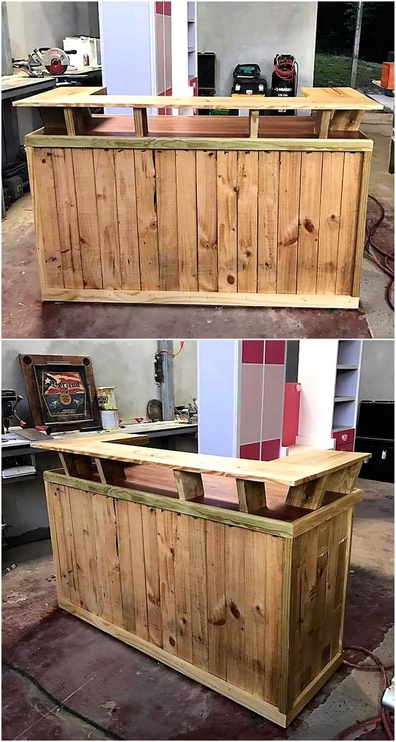 pallets wooden made bar 1