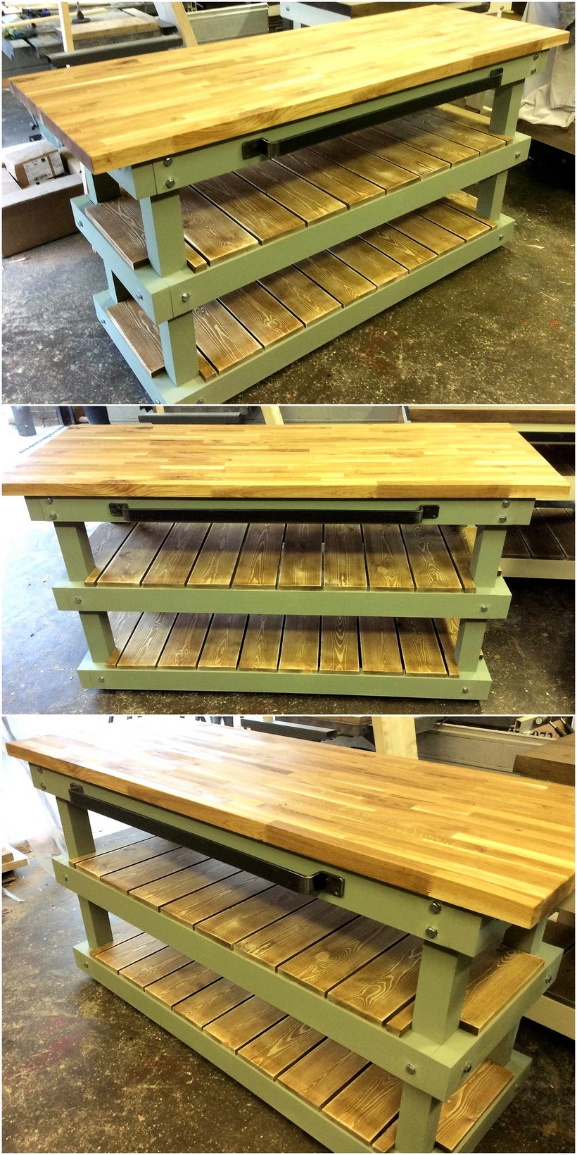 reclaimed pallet kitchen island