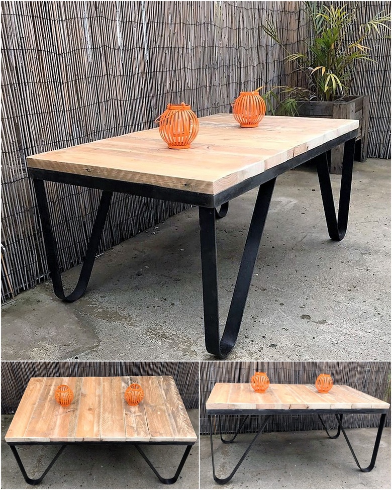 reclaimed wooden pallet table
