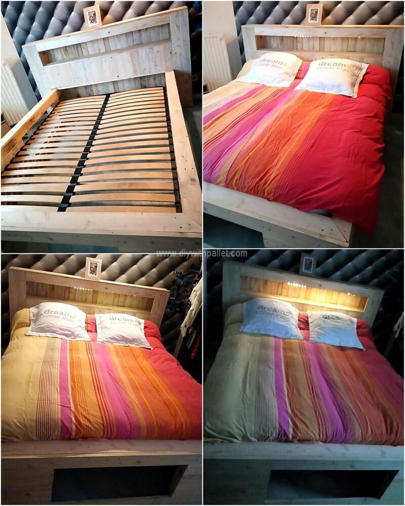 recycled pallet bed