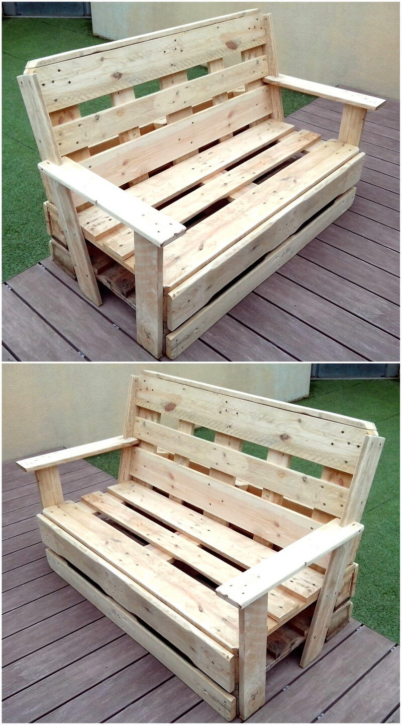 recycled pallet bench project