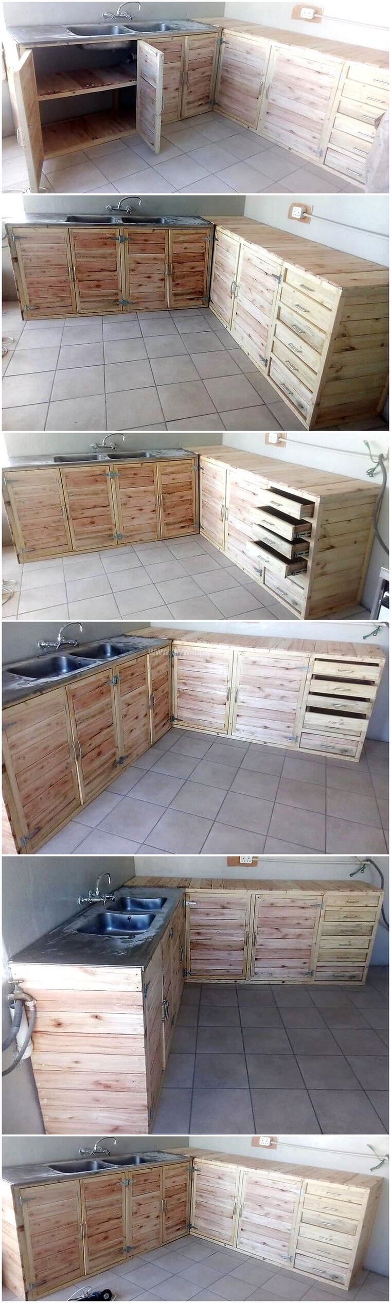 recycled pallet kitchen