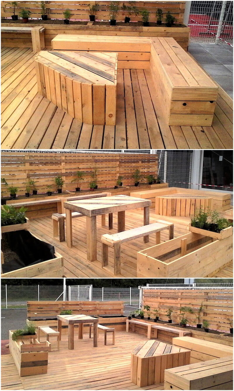 recycled pallets made terrace