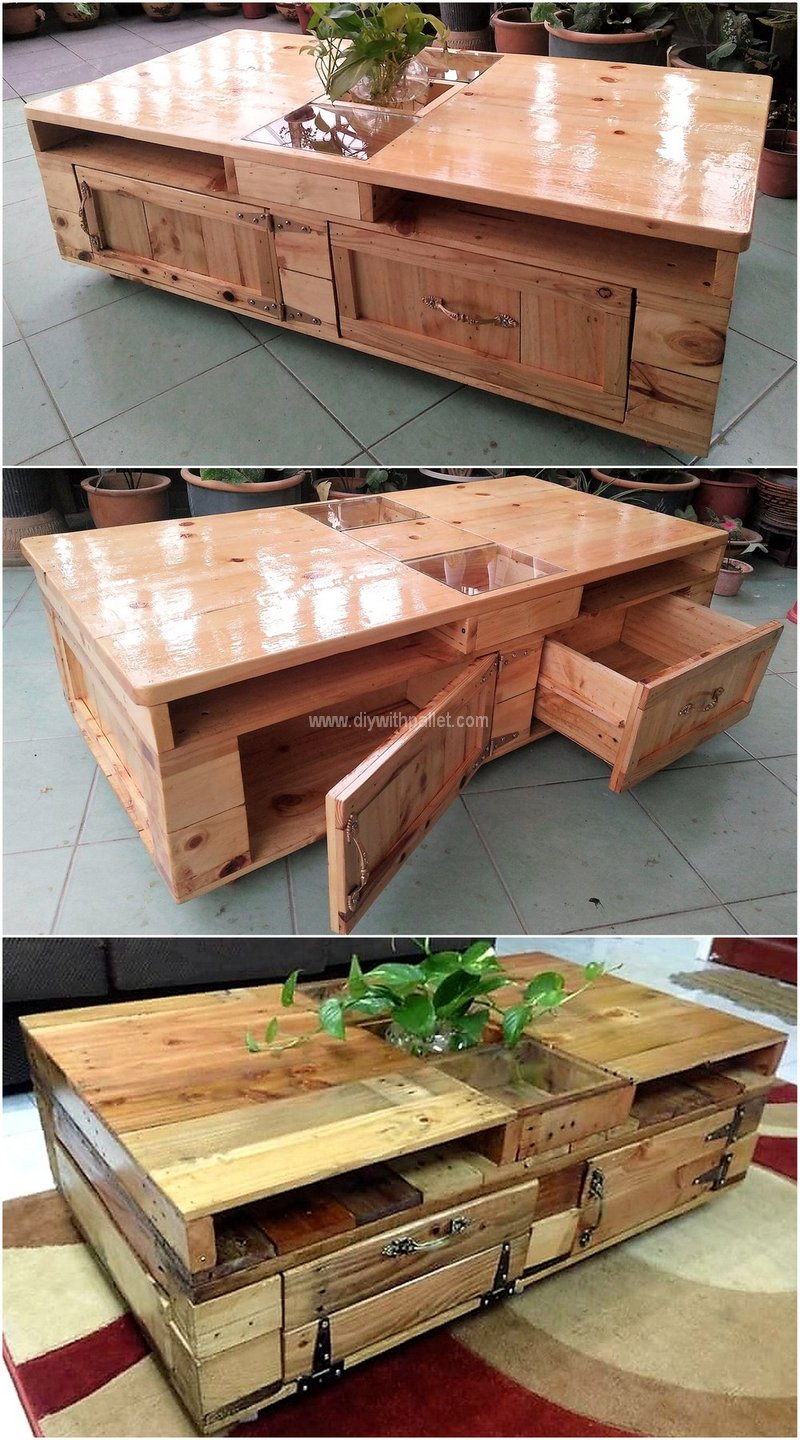 recycled pallets table plan