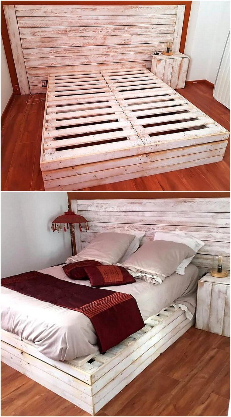 repurposed pallet bed