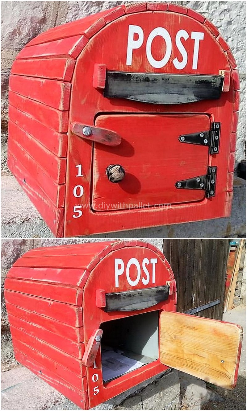 repurposed pallet mailbox