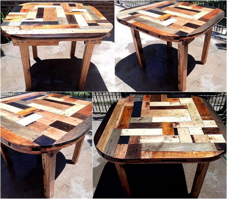 repurposed wood pallet table
