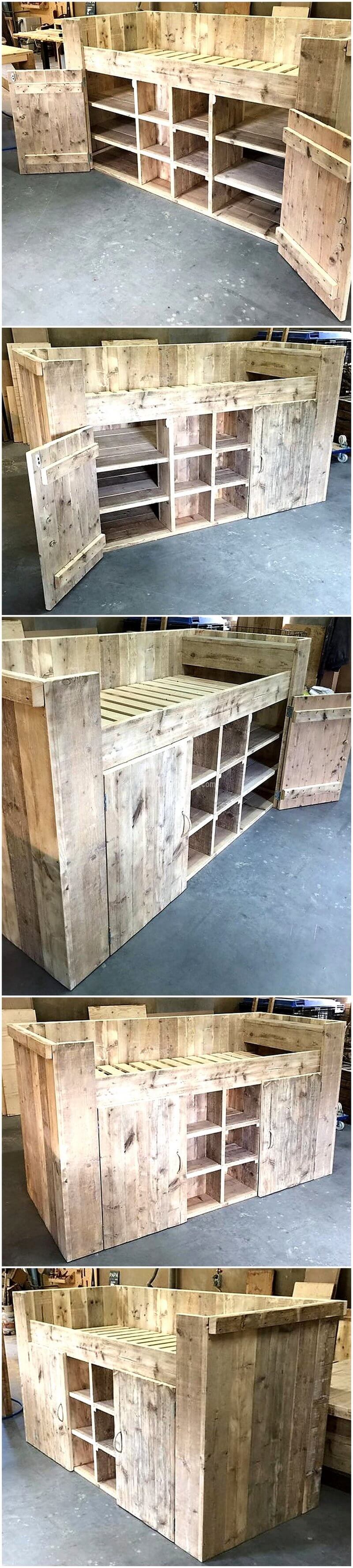 reused pallets bed idea