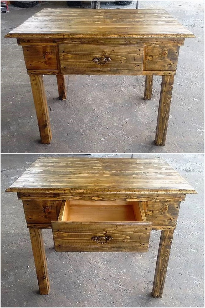 rustic pallet side table idea