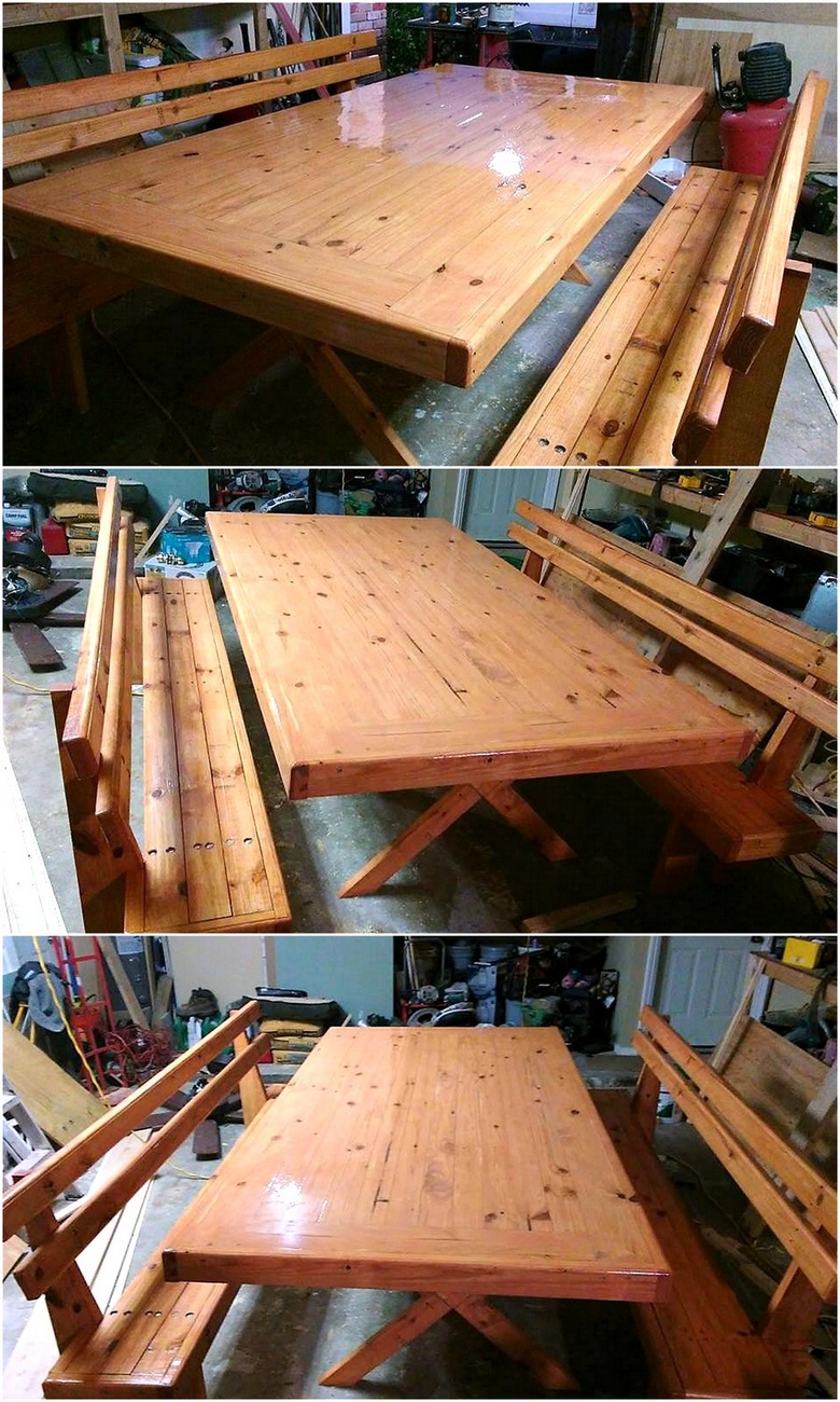 upcycled pallets dining set