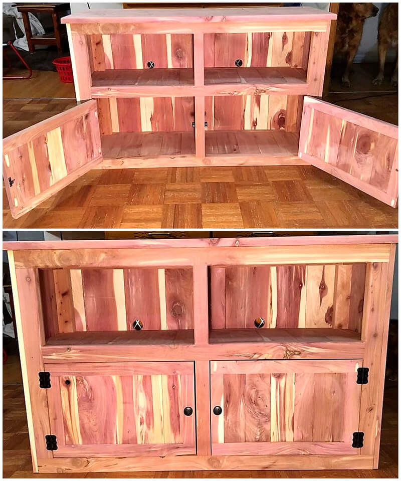 wood pallet cabinet