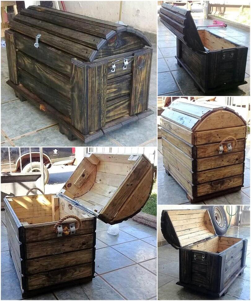 wood pallet rustic trunk