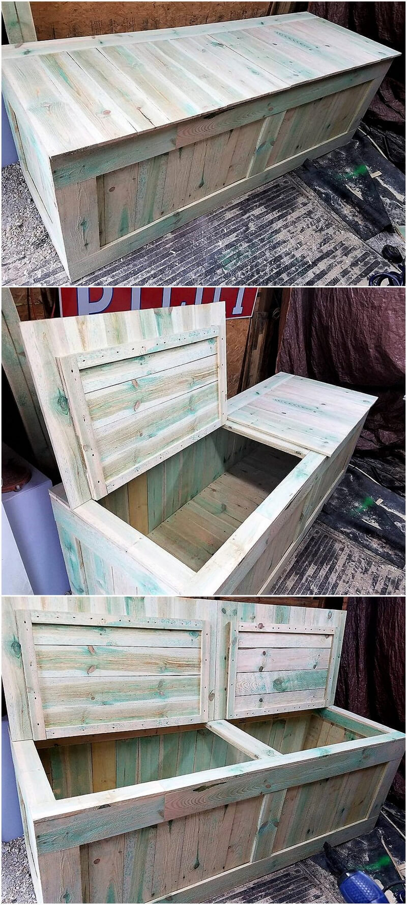 wood pallet storage box