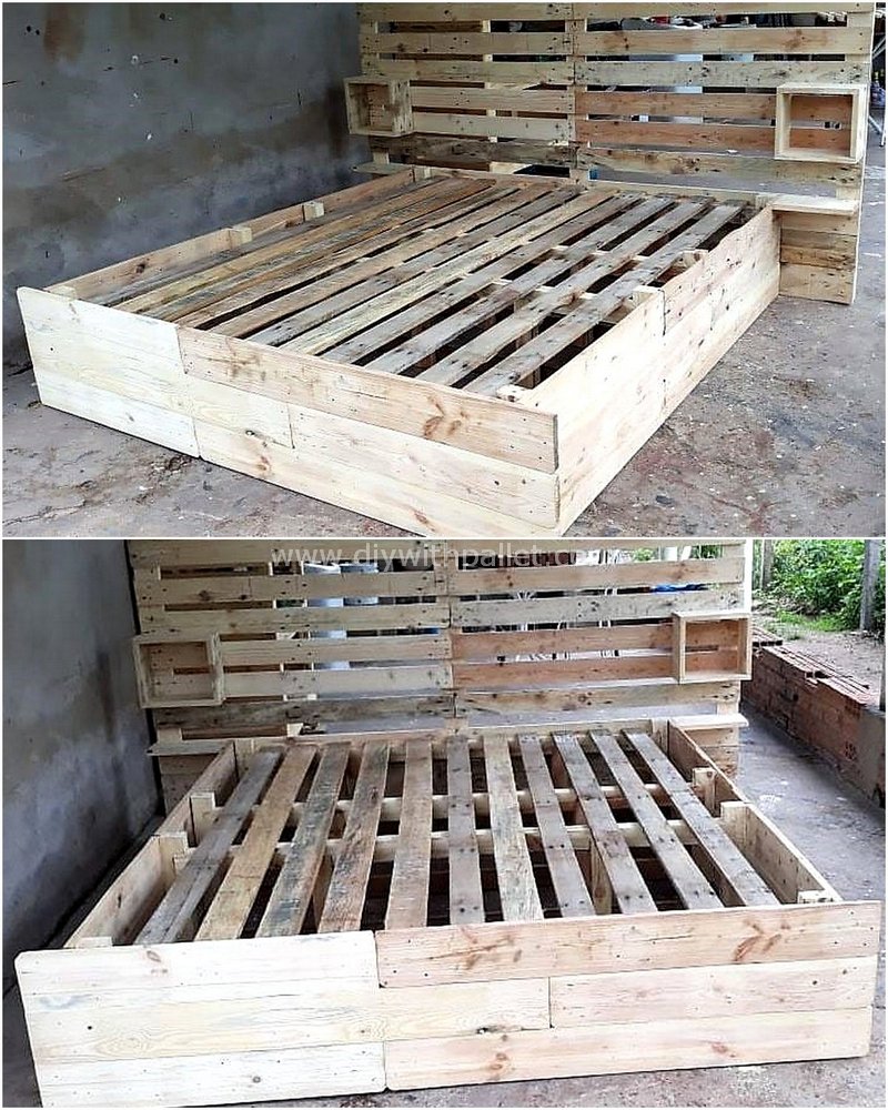 wooden pallet bed frame