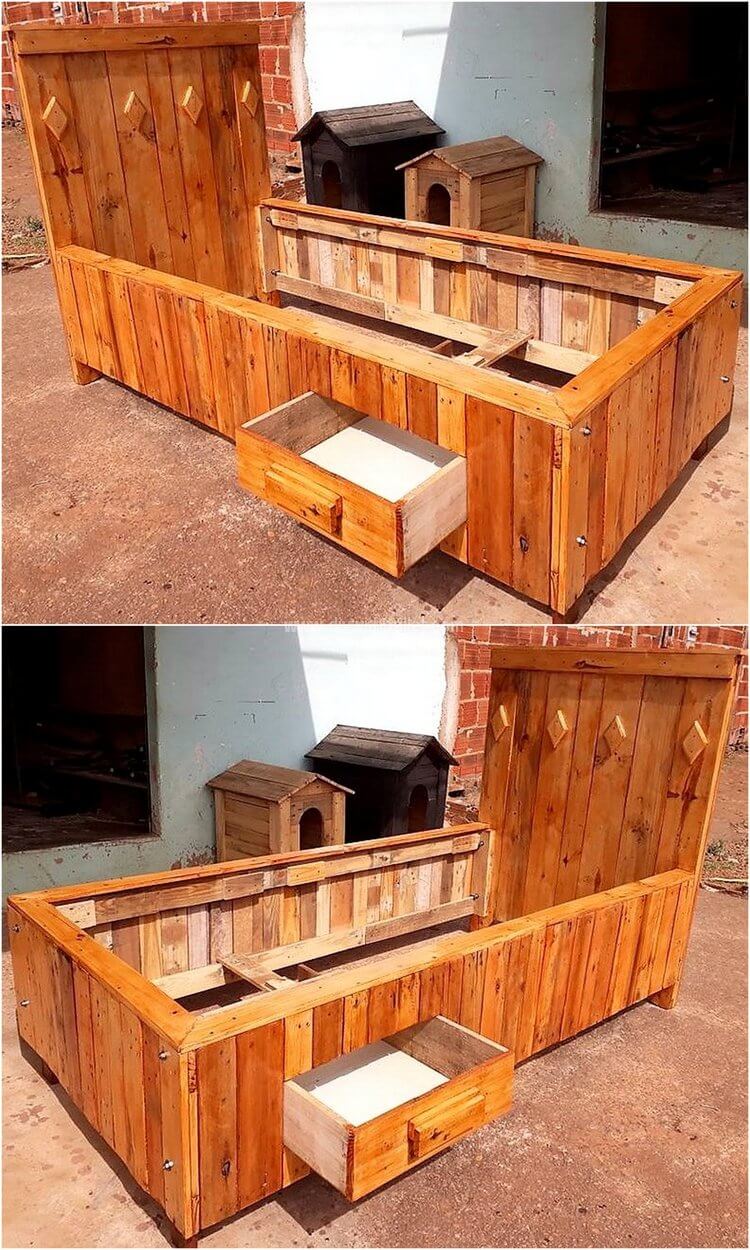 wooden pallet bed frame