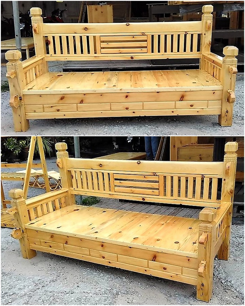 wooden pallet bench idea