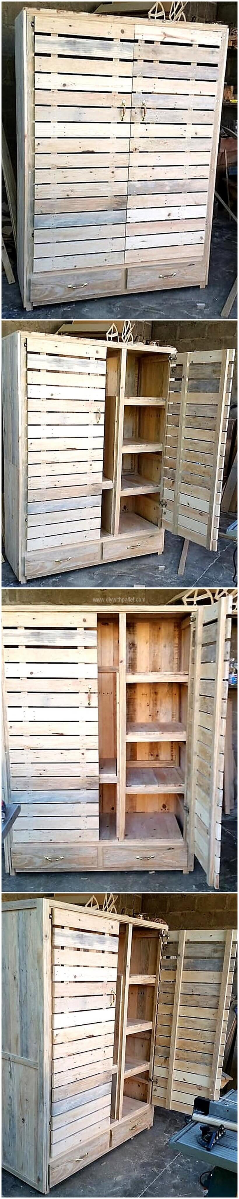 wooden pallet closet