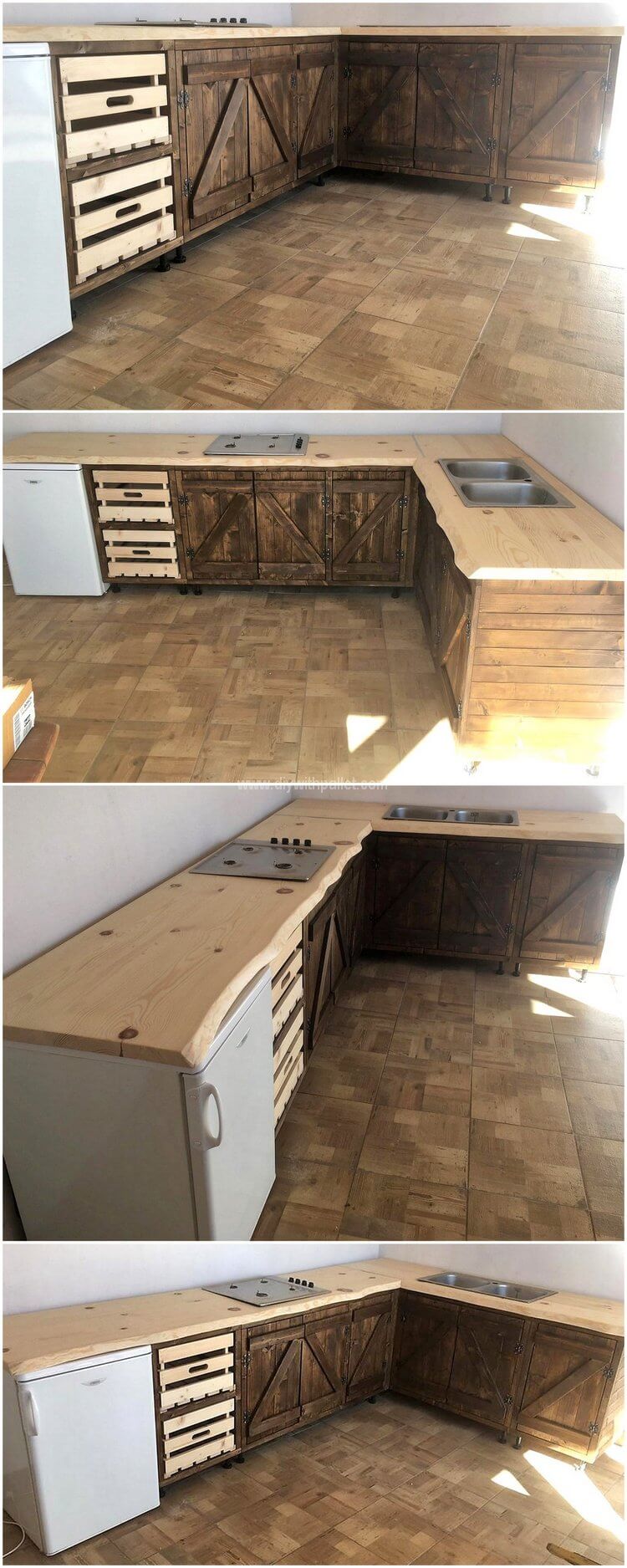 wooden pallet kitchen plan