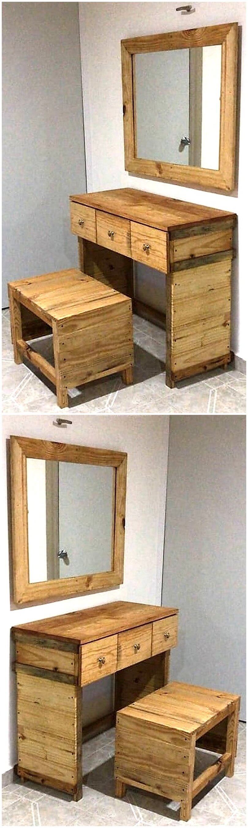 wooden pallet vanity