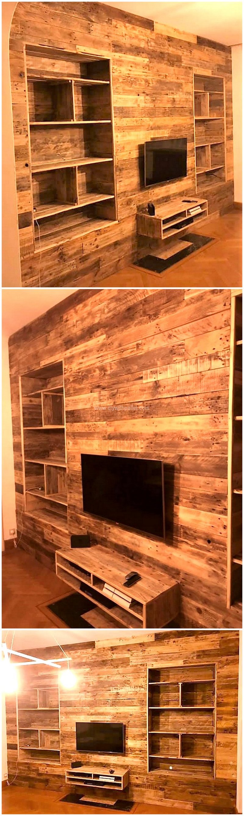 wooden pallet wall works