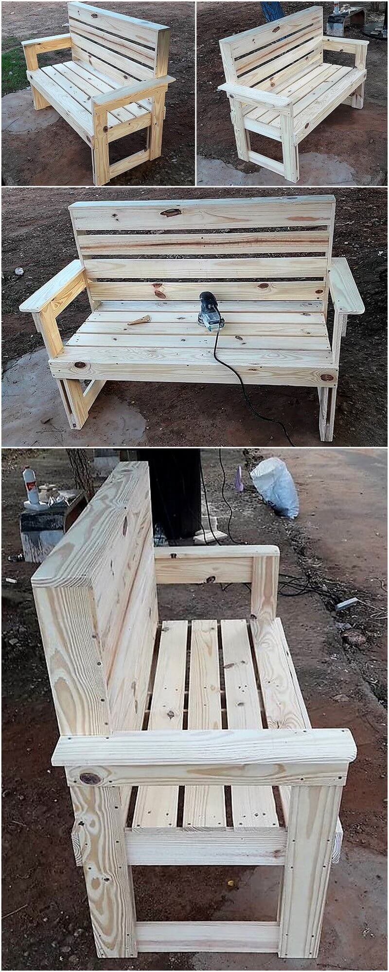 diy pallet bench