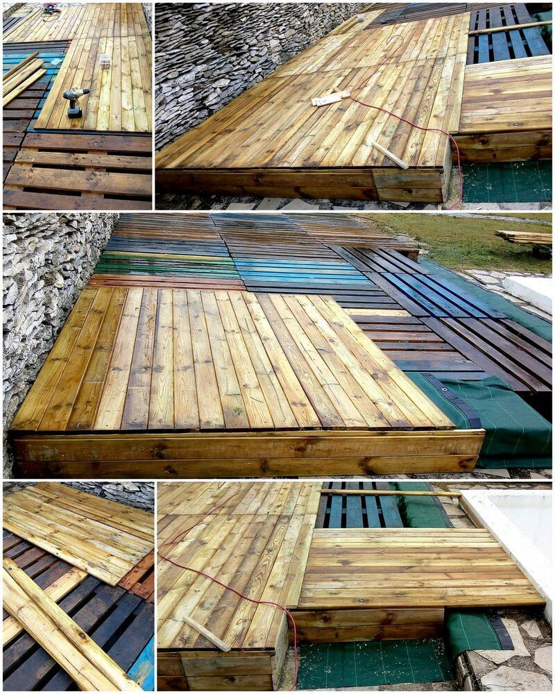 diy pallet patio terrace